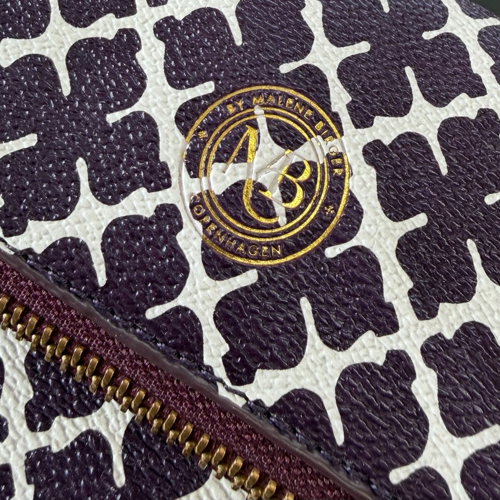 By Malene Birger Purple and Cream Floral Bag